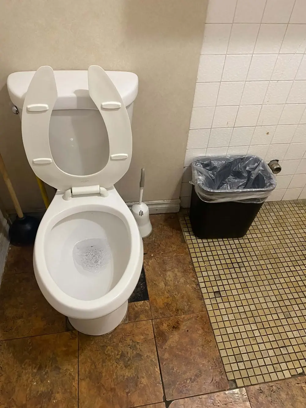 Restroom after cleaning